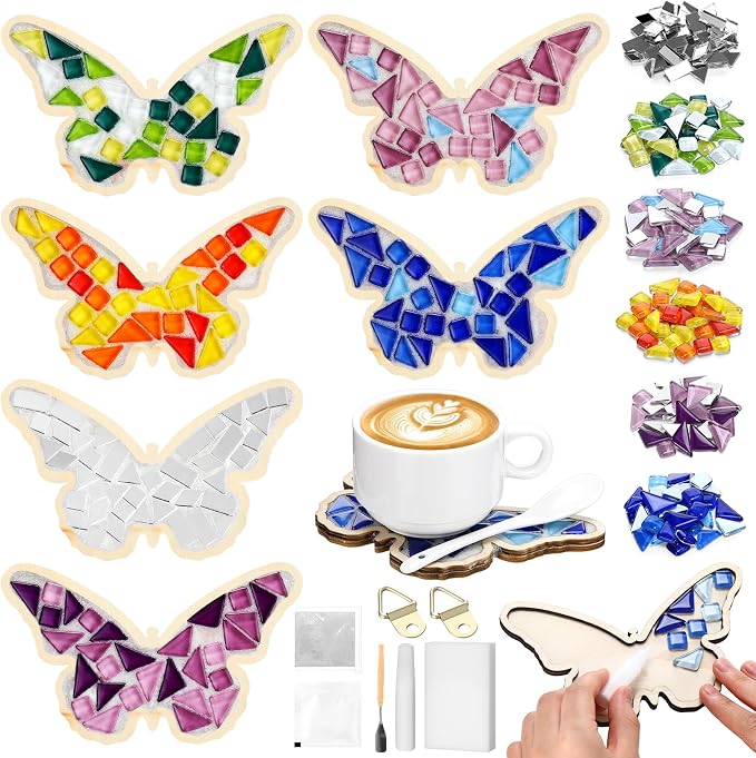 Honeydak 6 Sets DIY Glass Mosaic Tiles by Honeydak