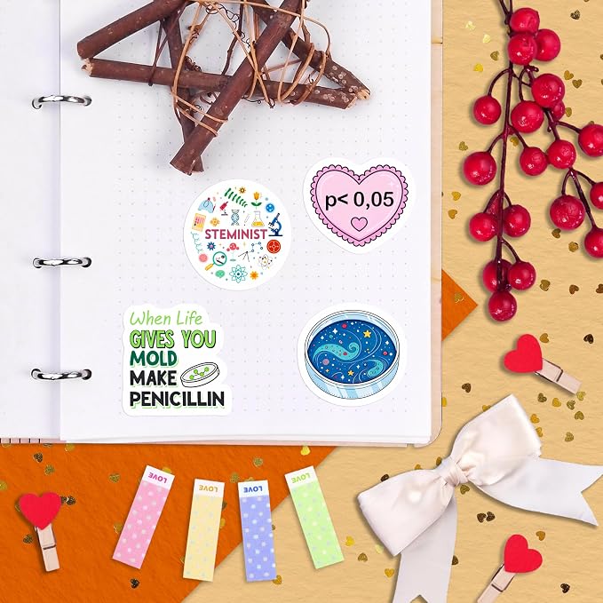 100Pcs Funny Biology Stickers for Students, for Water Bottle, Laptop - Image 8