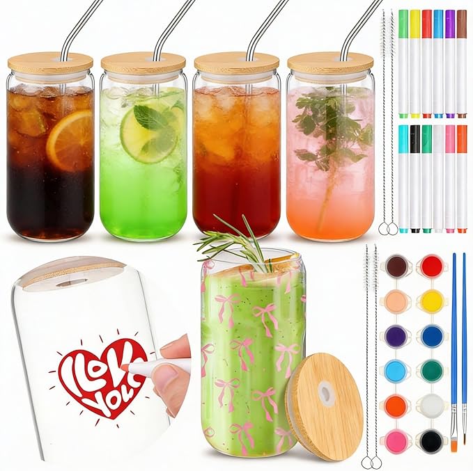 Pickmesh 4 Set Graduation Gift Glass Painting Kit by Pickmesh