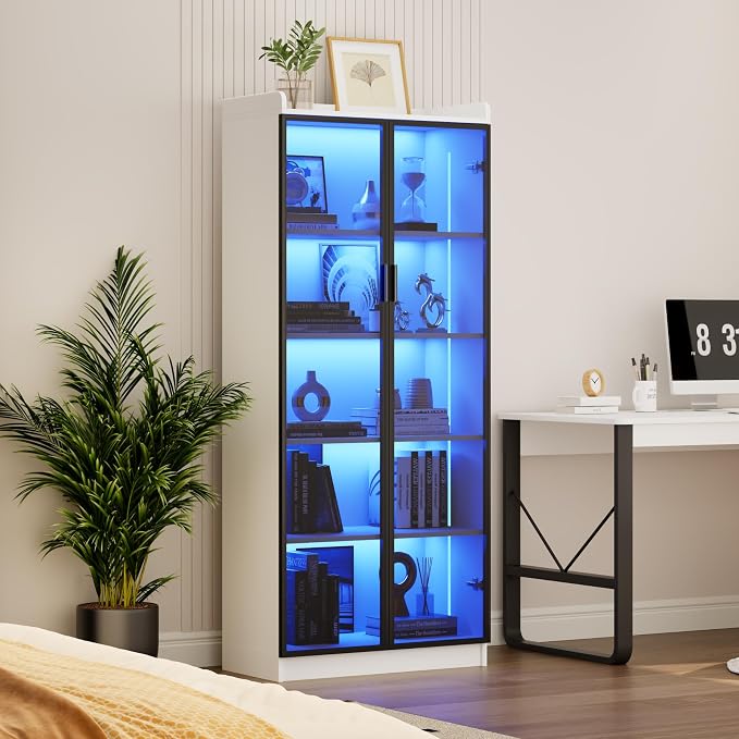 Dystler 65" Tall 5-Tier Display Cabinet - Image 9