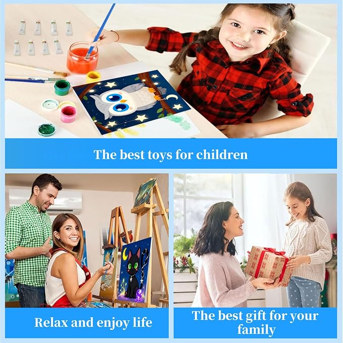 4 Pack Paint by Numbers Kit for Kids - Image 7