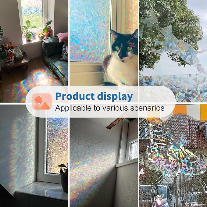 Bloss Rainbow Window Privacy Film Stained Glass Window Film 3D Decorative - Image 4