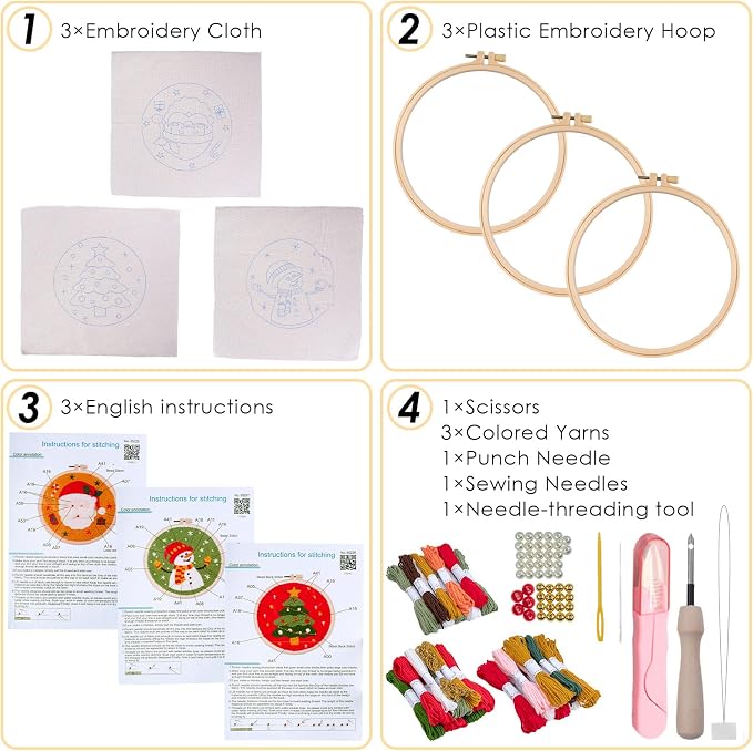 Peotclola Christmas Punch Needle Kits - Image 2