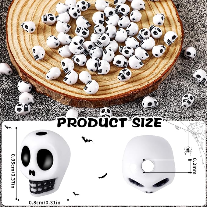 Augshy 700 Pcs Halloween Skull Beads - Image 2