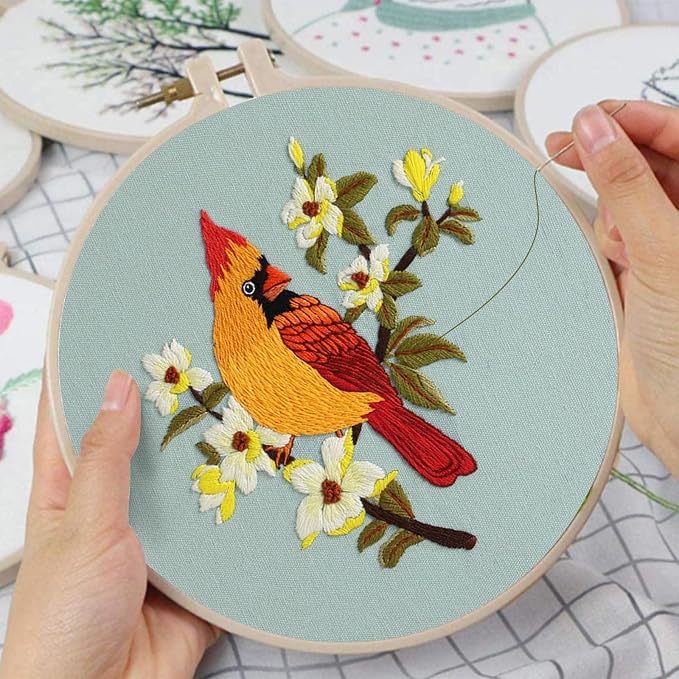 Louise Maelys 3 Sets Bird Embroidery Kits - Image 4