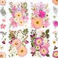 92 Pcs Pink Pressed Dried Flowers by SUAUKEYDRIEDFLOWERS