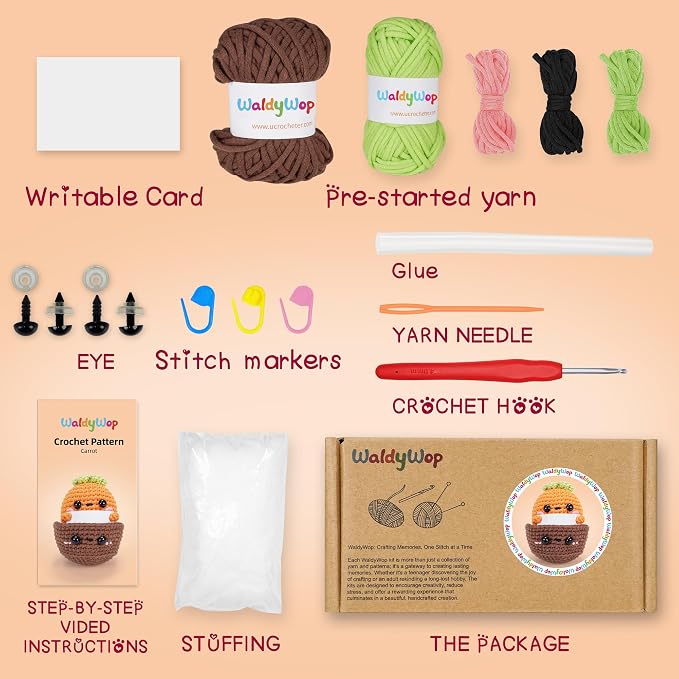 WaldyWop Beginner Crochet Kit: Wobbles Crocheting Starter Kits - Image 2