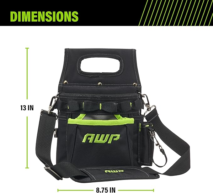 AWP Tool Pouch, Electrician Tool Pouch, Premium, Professional Multi-Pocket Organizer