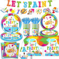 Paint Party Supplies, Art Tablecloths, Paint Banner, Art Birthday Party by CMUSKO