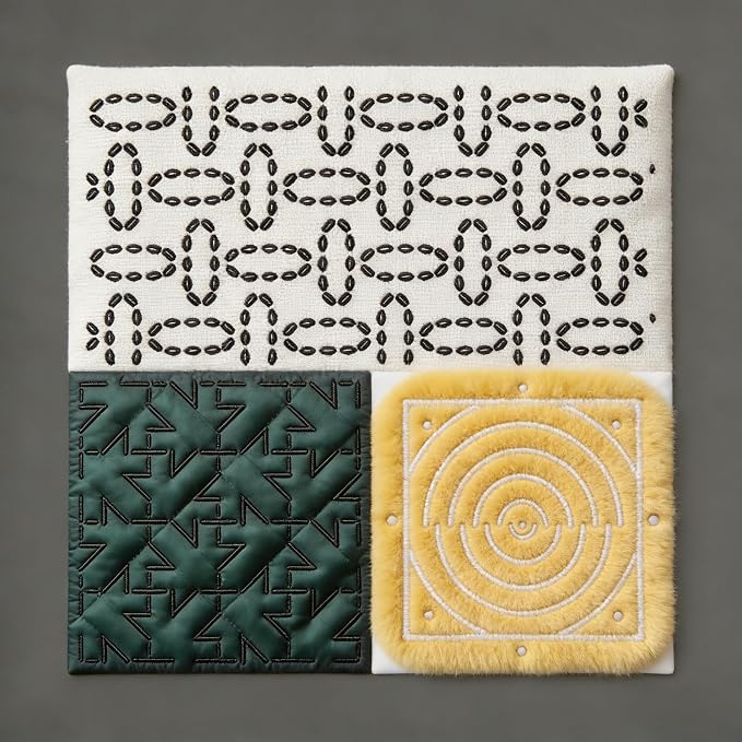 Stencils Sashiko Stencil 33pcs Reusable Plastic Templates 5.12 * 5.12 Inch Hand - Image 6