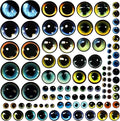 100PCS 30/25/20/16/12/8/6mm Assorted Mixed Size Eyes Glass Cabochon by mjjmbc