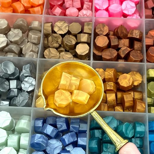 600 Pcs 24 Colors Wax Seal Beads, Andotopee Assorted Sealing Wax Pellets - Image 2