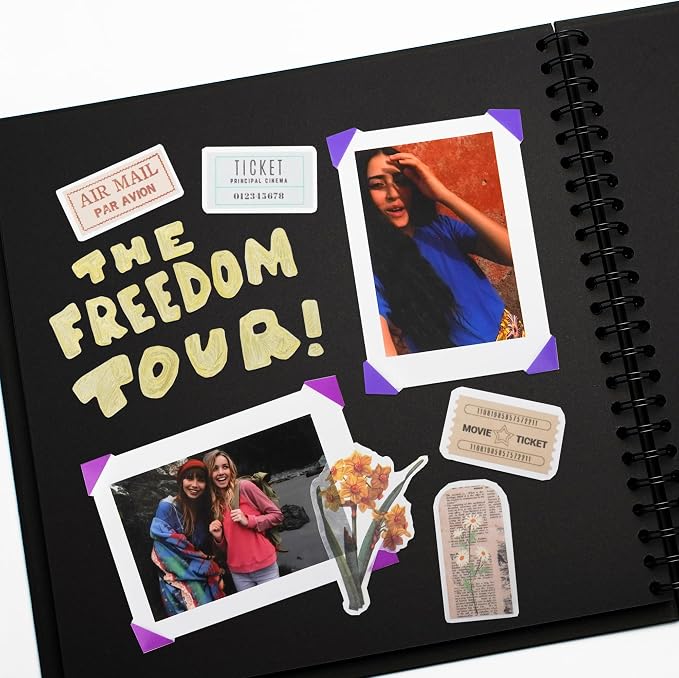 Vienrose DIY Scrapbook Album 10x10 Inch Hardcover Kraft Paper Scrap Book Photo - Image 5