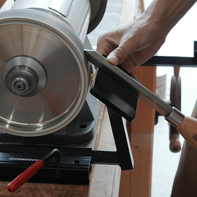 BG-GJ Set Complete Grinding Jig System for Wood Chisels, Grind Sharpening System for 8 Inch Grinders to Sharpen Lathe Turning Tools, Chisels, Skews, Bowl Spindle Gouges.