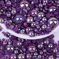 2000PCS AB Color Imitation Half Round Pearls Bead Loose Beads Gems, Mixed Sizes by UYTRDVG
