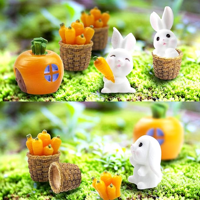 Easter Decoration Rabbit Miniature Fairy Garden Decoration Accessories - Image 4