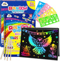 ZMLM Scratch Paper Art-Crafts Gift: 2 Pack Rainbow Notebooks Supplies by ZMLM