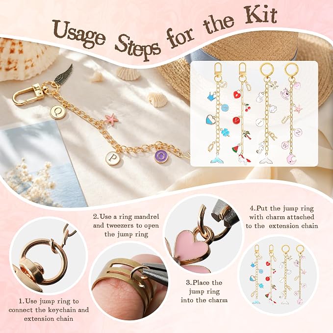 SUTROMA 501pcs Lip Gloss Keychain Making Kit - Image 3