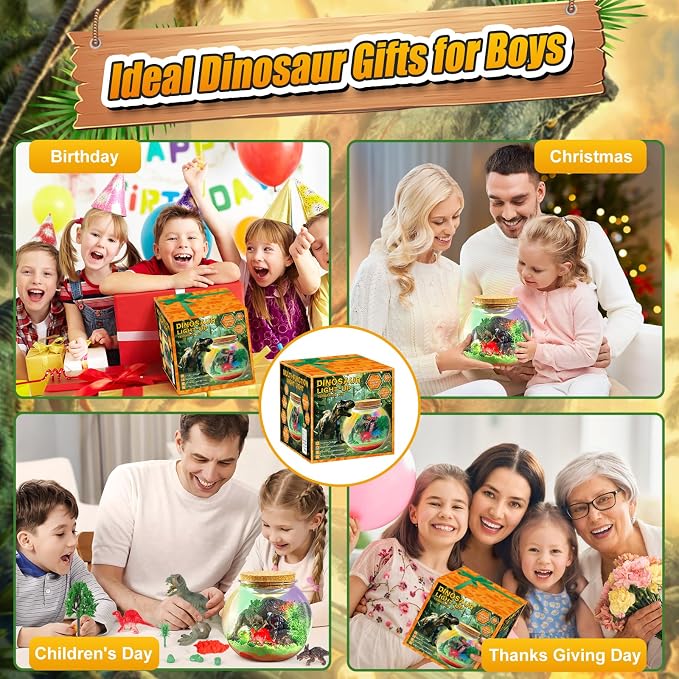 Dinosaur Activities Toys-Dinosaur Terrarium Craft Kits - Image 6