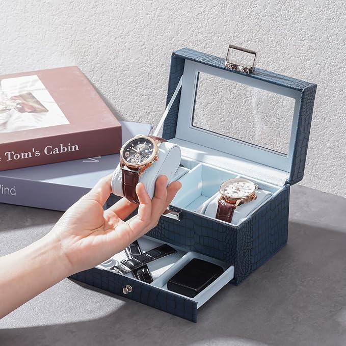 ProCase Watch Box, 3 Slot Watches Display Case - Image 6