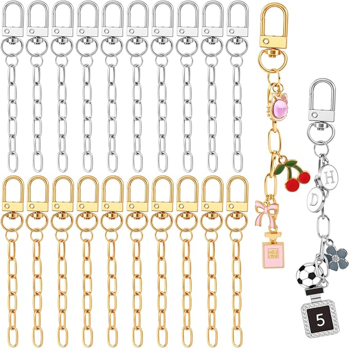 20pcs Keychain Making Kit, Alloy Extender Keychain Bag Charm Kits by Unknown