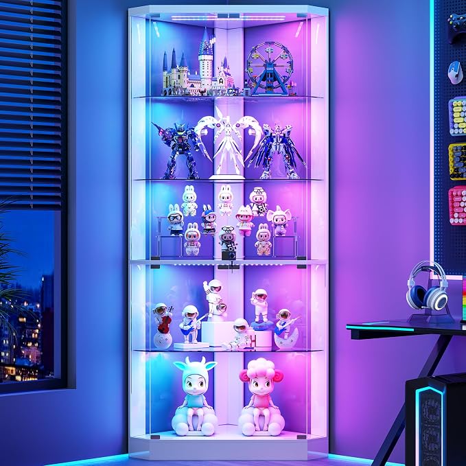 5-Tiers Corner Display Cabinet by LVifurSmartFurniture