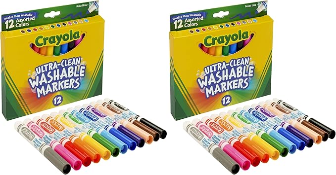 Crayola Broad Line Markers, Washable Markers by Crayola