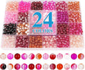 XSEINO About 1200pcs 6mm Crack Glass Beads Bracelet Making Kit, 24 Assorted by XSEINOiscreating%EF%BC%81