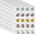 10 Sheets Coin Collection Pages, Coins Pocket Page by Ettonsun