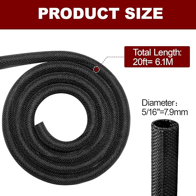Automotive Wire Loom High Temperature Braided Wire Loom, Split-Sleeve Heat - Image 4