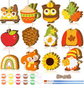 JellyArch 36 Pcs Thanksgiving Fall Wood Crafts Cutouts by JellyArch