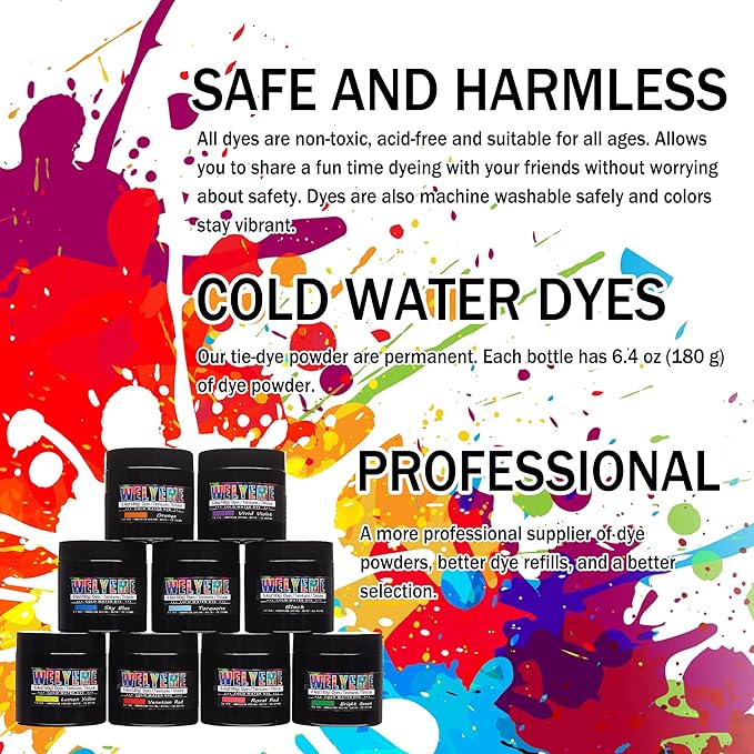 Cold Water Dye Orange 1lb, Tie Dye Powder, Fabric Dye Powder - Image 3