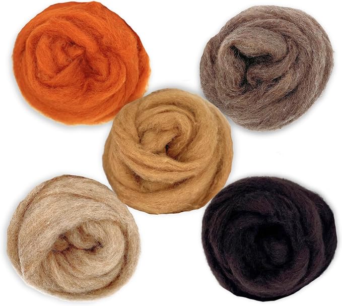 Corriedale Carded Sliver Wool Roving Variety Bundle | Best Core Wool by RevolutionFibers