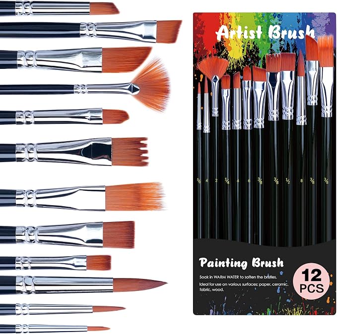 Acrylic Paint Set with 12 Art Brushes, 36 Colors Acrylic Paint - Image 4