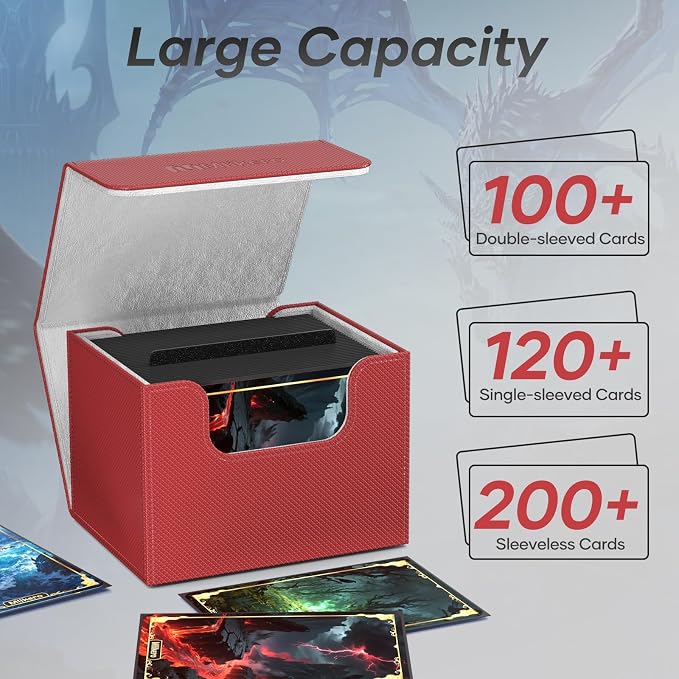 Mlikero Card Deck Box, Commander Deck Box Holds 100+ Double-Sleeved Cards - Image 2
