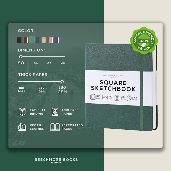 Beechmore Books Square Mixed Media Sketchbook - Image 2