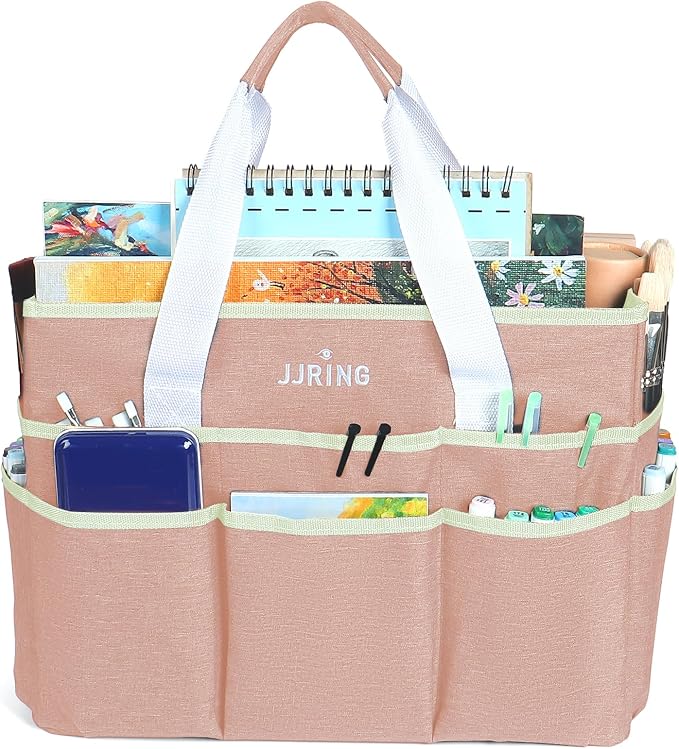JJRING Craft Organizer Tote Bag, Large Art Storage Caddy - Image 4