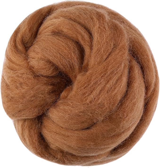 3.53oz Wool Roving, Fiber Roving Wool Top, Pure Wools, Chunky Yarn, Spinning by Jupean