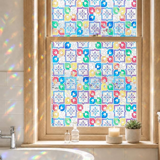 ADD.HERES Window Privacy Film, Stained Glass Decorative Static Cling, Removable by ADDHERES