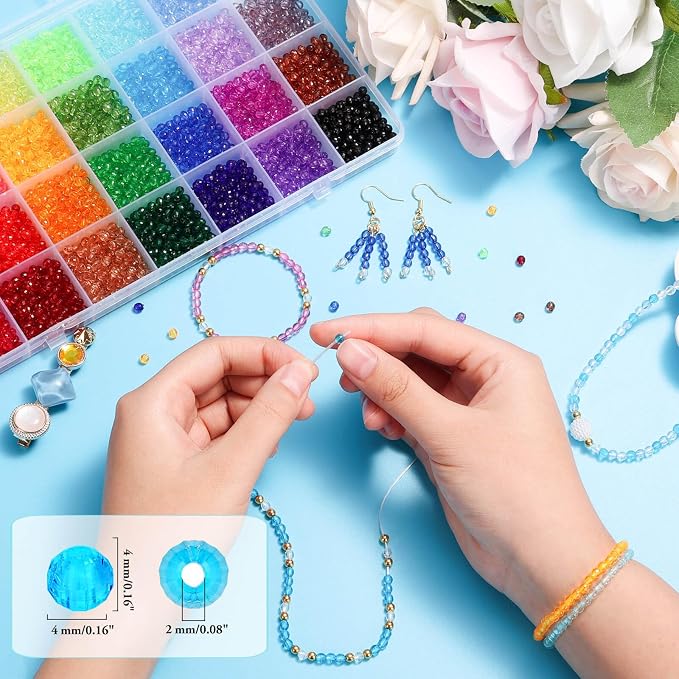 PAXCOO 5320Pcs Crystal Acrylic Beads - Image 3