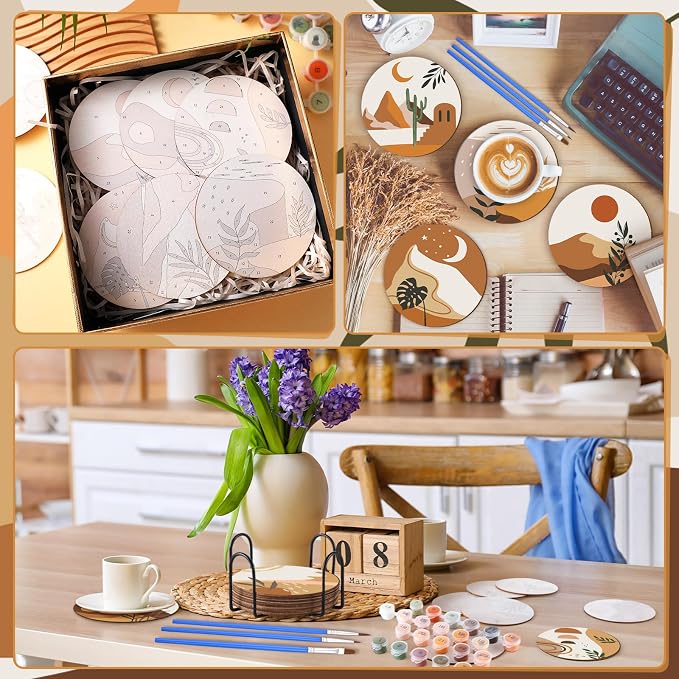 Reallnaive 8 Pcs Boho Paint by Numbers Kit - Image 5