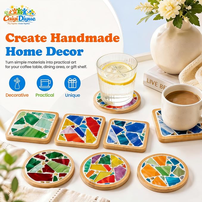 CaiyiDiyue 6 Sets DIY Glass Mosaic Tiles - Image 3