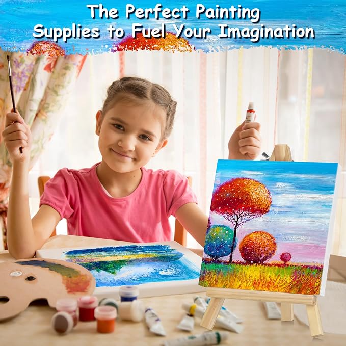 28PCS Mini Canvases for Painting – 4 x 4 in Bulk Small Square Stretched Canvases - Image 6