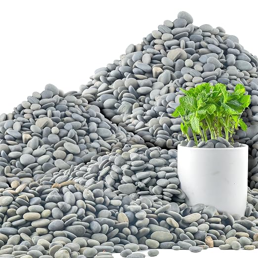 Quibbay 45 LB Mexican Beach Pebbles, 0.4-1 Inch Natural Unpolished Bulk Rocks by Unknown