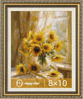 HappyHapi 8x10 Picture Frame Gold, Vintage Frames, 1 Pack | Vintage Picture by Happyhapi