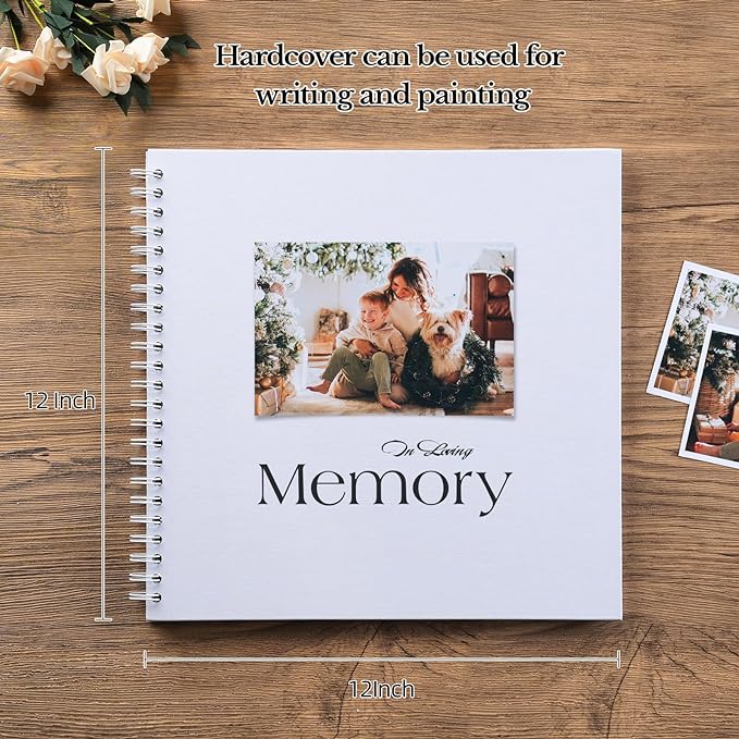 potricher 12 x 12 Inch DIY Scrapbook Album 40 Pages Hardcover Kraft Paper Scrap - Image 2