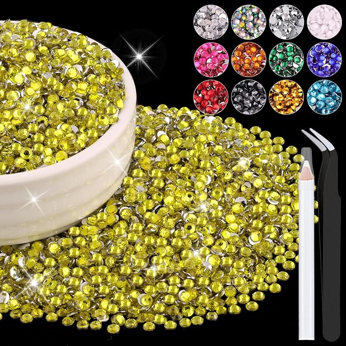8000PCS 3mm Resin Rhinestones Bulk by BELLEBOOST