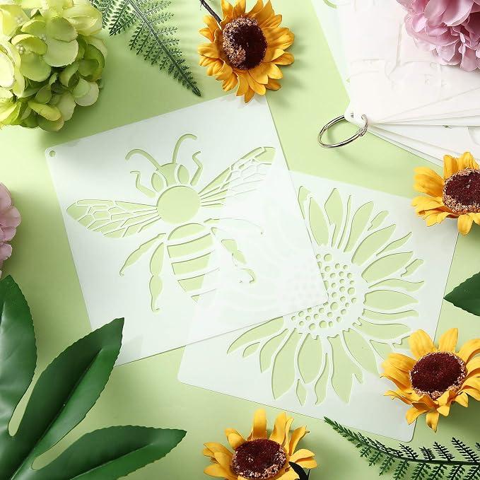 Zonon 16 Pieces Stencils for Painting, Reusable Large Butterfly Hummingbird - Image 4