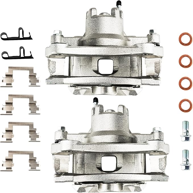 Torchbeam Front Brake Calipers Set for Jeep Patriot 2007-2017, Jeep Compass 2007-2017, Dodge Avenger 2008-2014, Chrysler 200 2011-2014, Front Left and Front Right Calipers Replace # 18B5032+18B5033