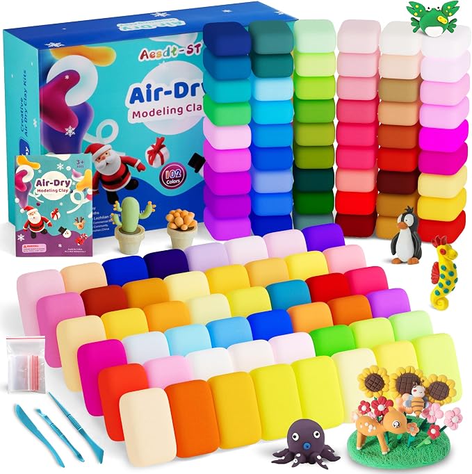 Air Dry Clay 102 Colors, Modeling Clay by Aestd-STqualityclay
